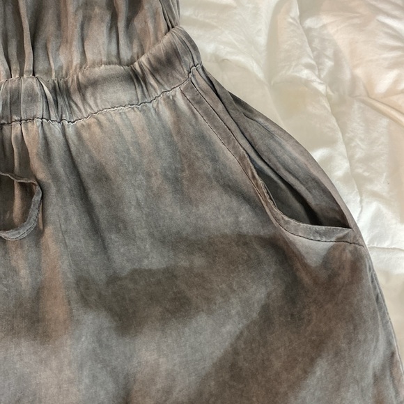 Mustard Seed Miranda Raw Edge Tube Jumpsuit. Gray Smokey Haze. Size: Small - Picture 10 of 15